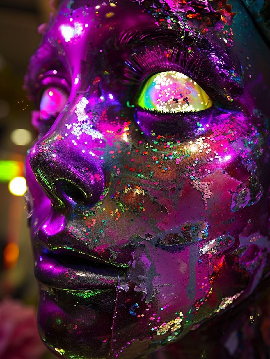 Neon Psychedelic Fluid Portrait - Image 3