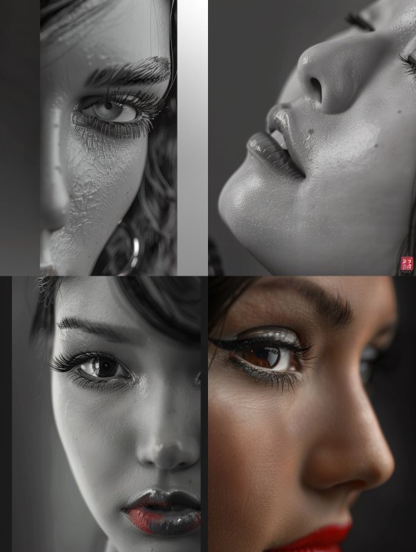 Ethereal Gaze: A Study in Contrast