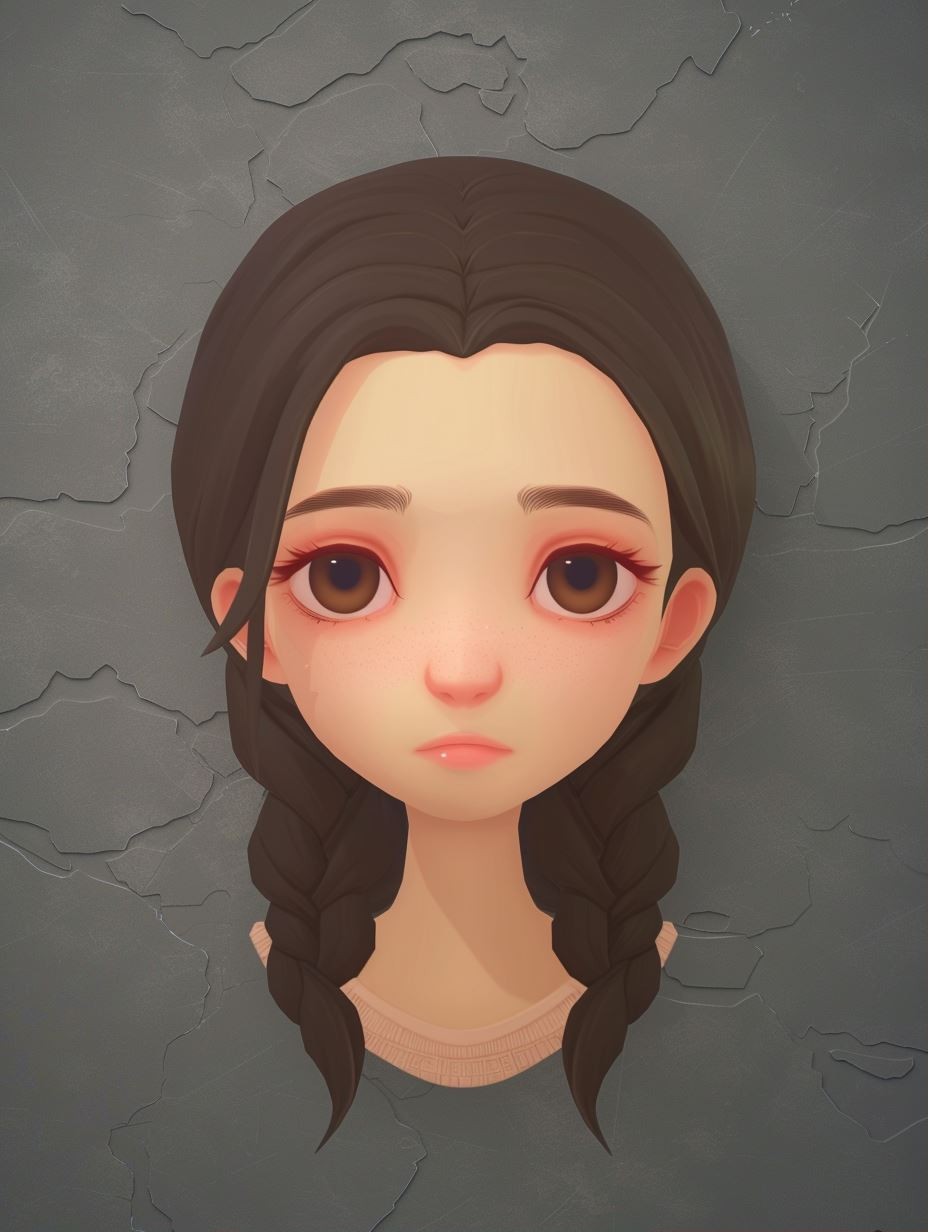 Digital Art Portraits of a Young Girl - Image 1