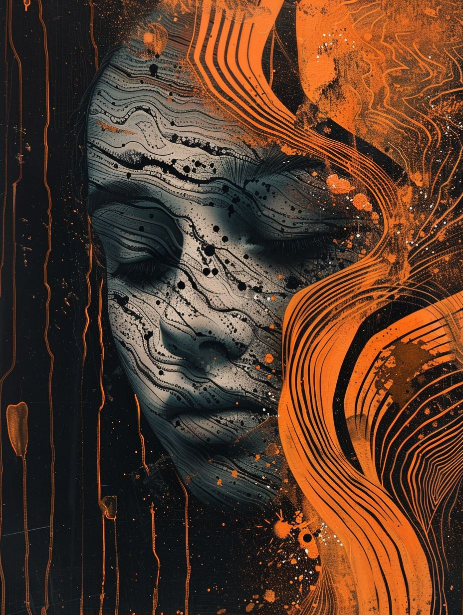 Ethereal Echoes in Amber Glow - Image 1