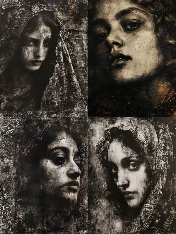 Haunting Gothic Lace Portrait