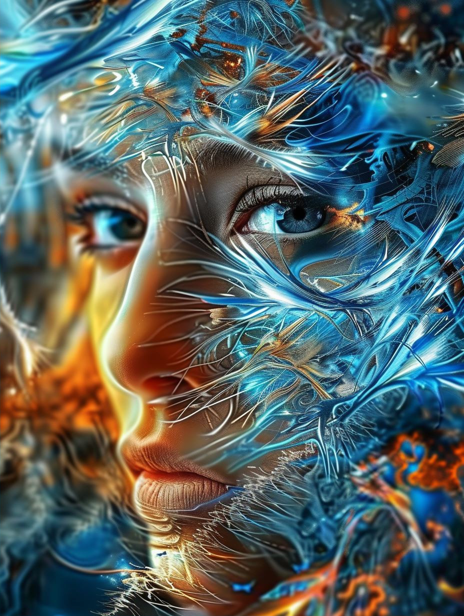 Luminous Neural Flow Portrait - Image 2