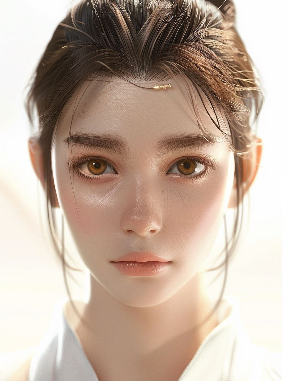 Serene Porcelain Gaze - Image 1