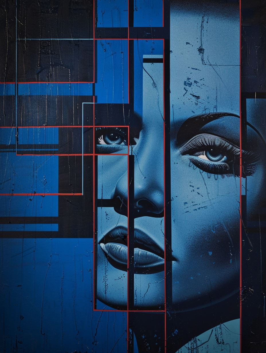 Fragmented Visions of Blue Noir - Image 1