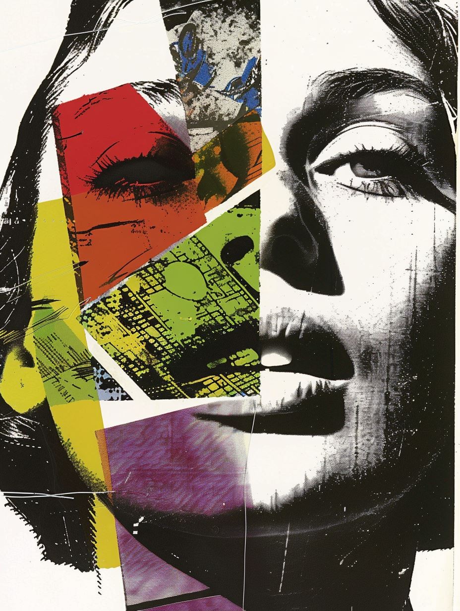 Fragmented Noir Portrait Study - Image 2