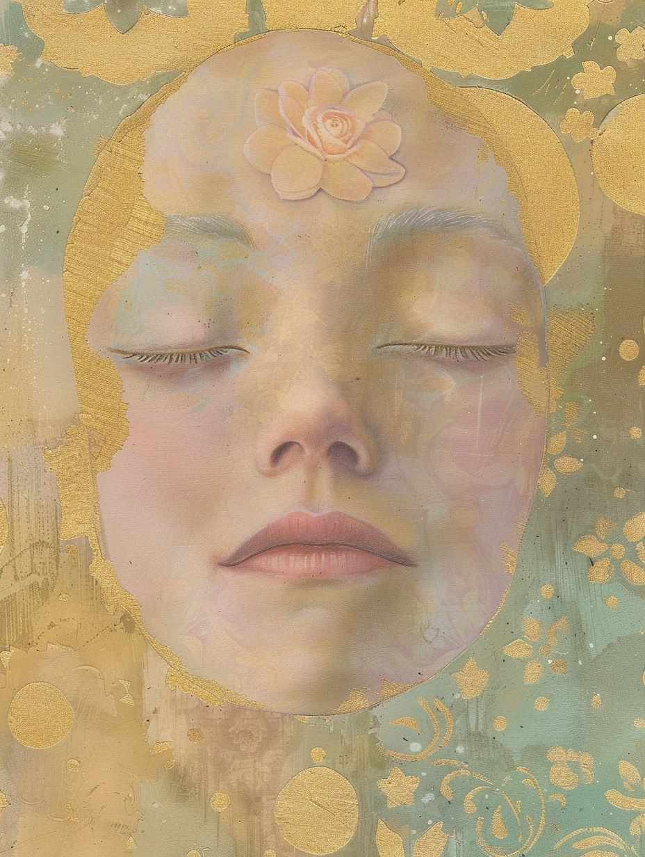 Ethereal Dreams of a Golden Muse - Image 1