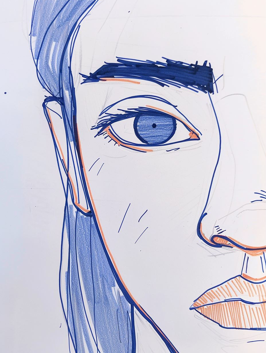 Minimalist Linear Portrait Study - Image 3