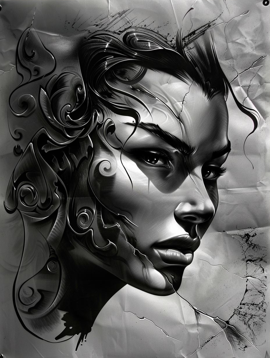Shadows of Elegance: Digital Portrait Series - Image 3