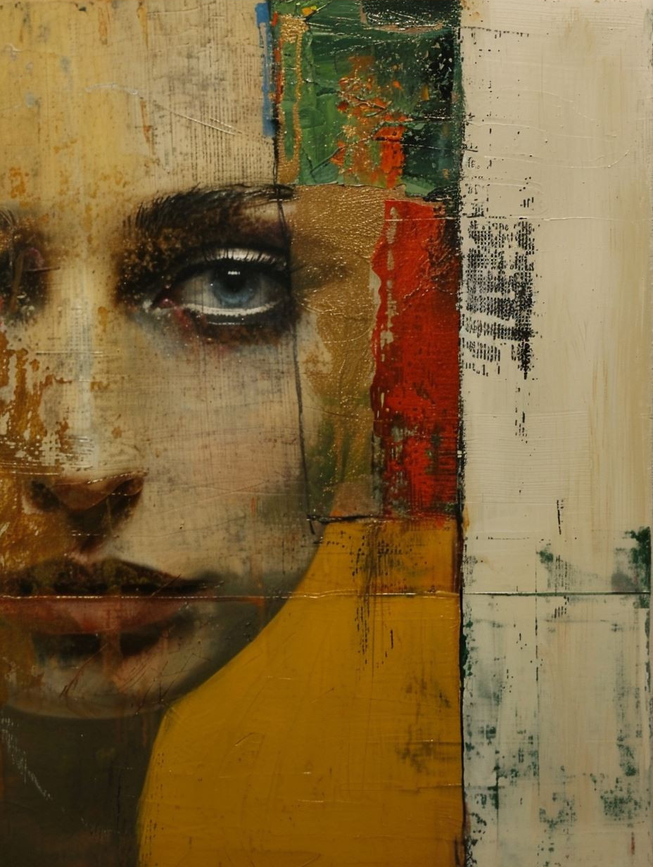 Fragmented Gazes in Textured Oil Layers - Image 3