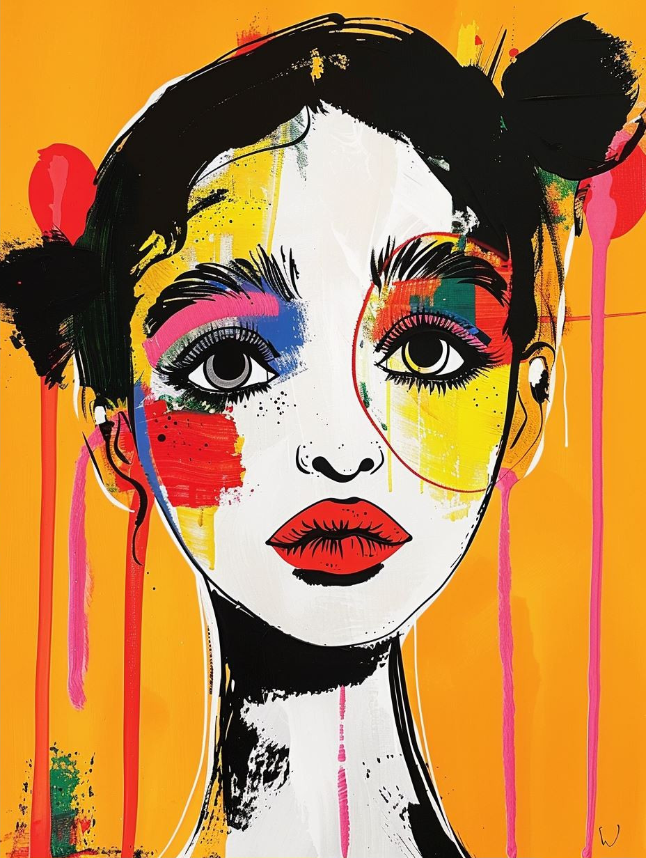 Vibrant Visions: A Quadtych of Modern Faces - Image 2