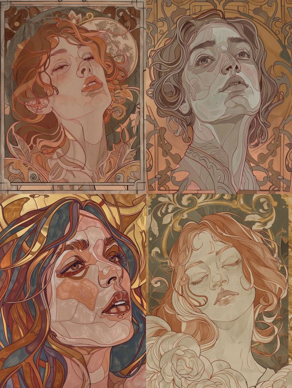 Ethereal Art Nouveau Portraits