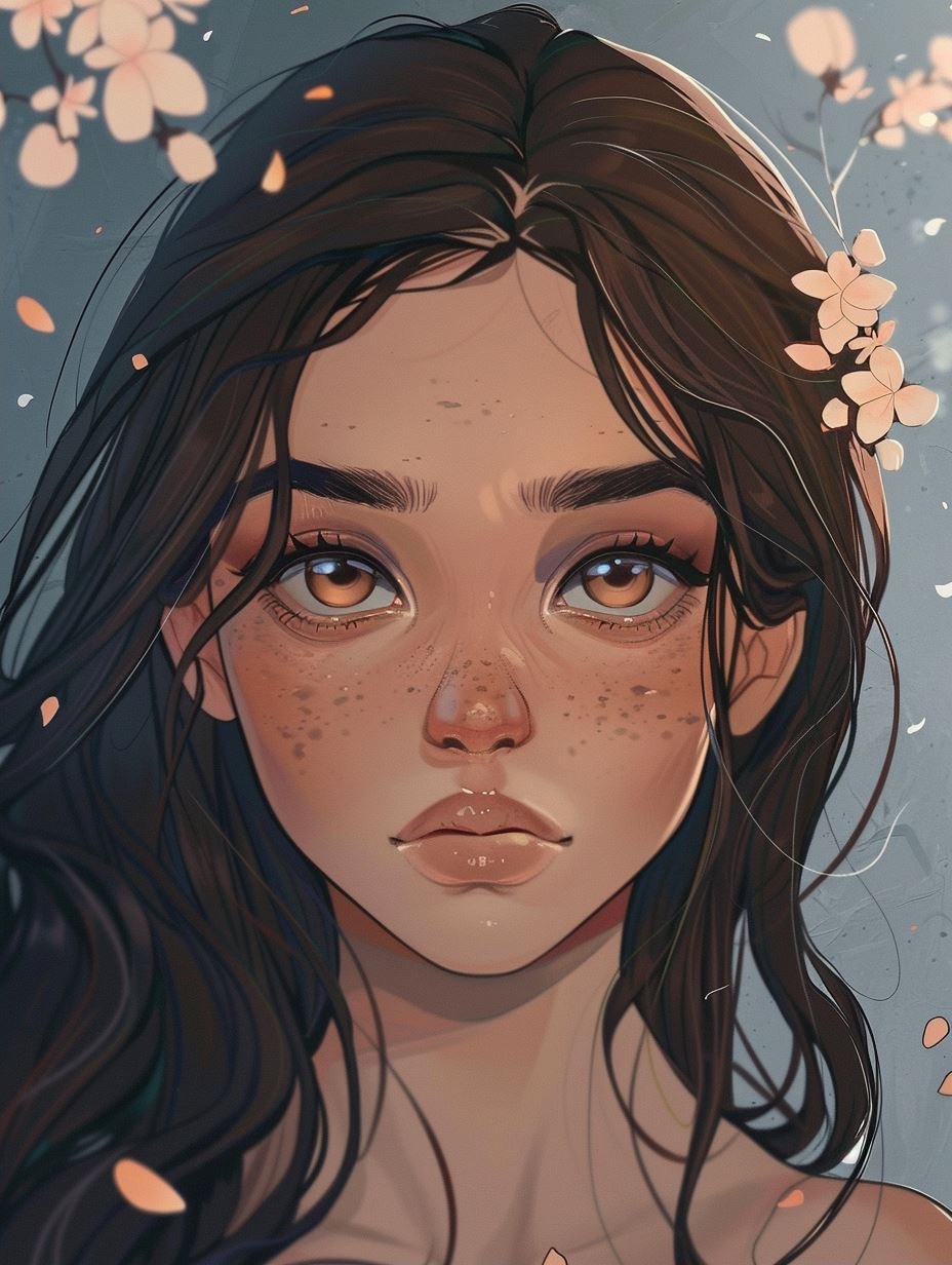 Ethereal Gazes: Digital Portrait Collection - Image 2