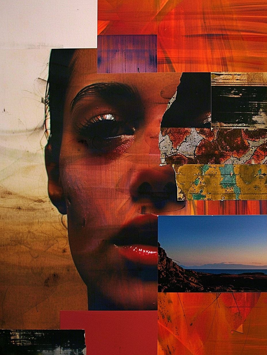 Fragmented Visions of Crimson Elegance - Image 1