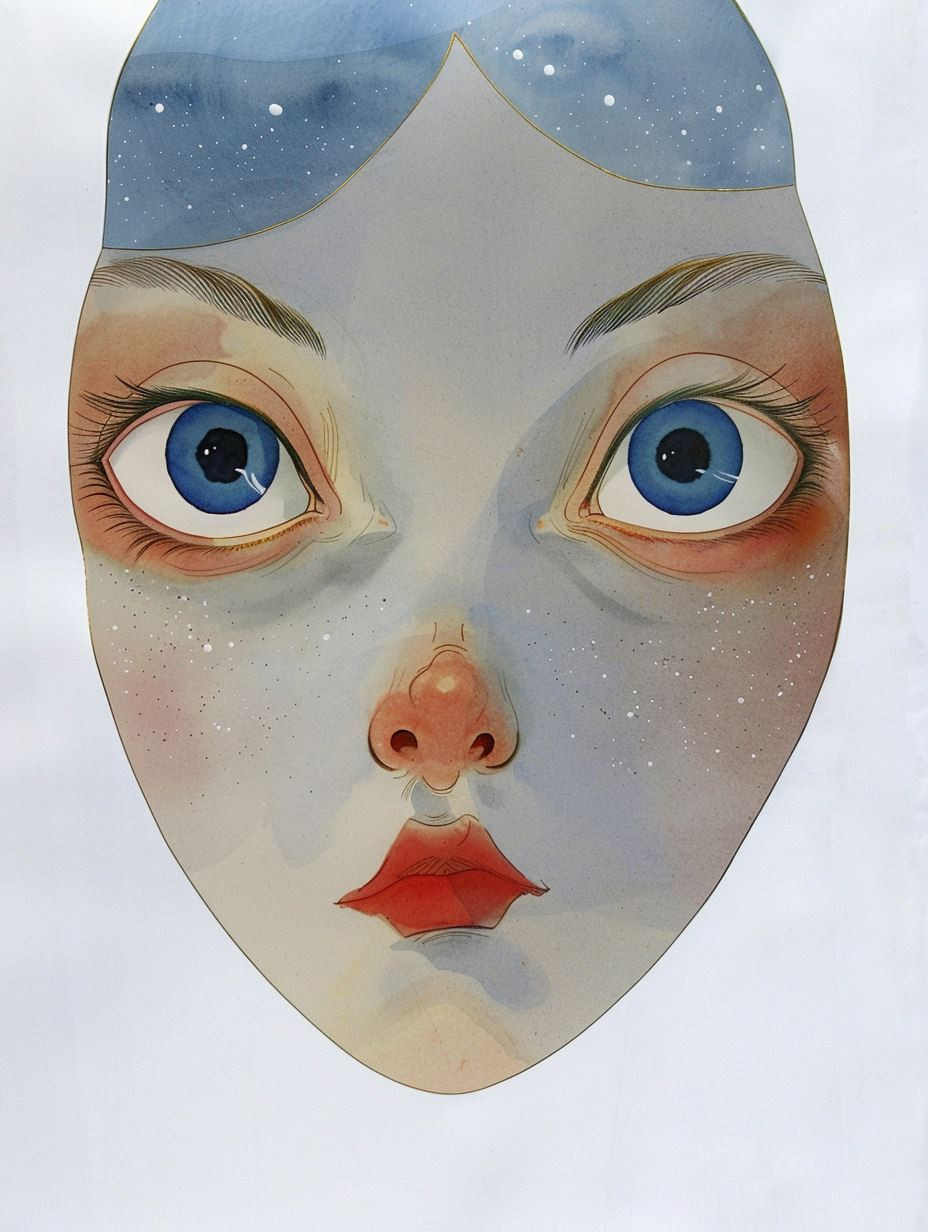Ethereal Gazes in Watercolor - Image 3