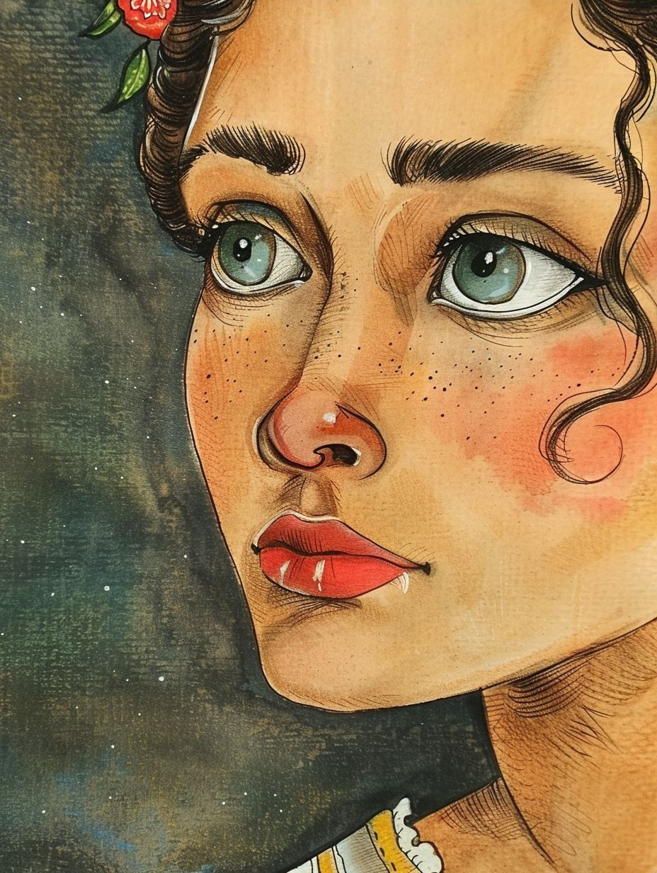 Ethereal Gazes in Watercolor - Image 4