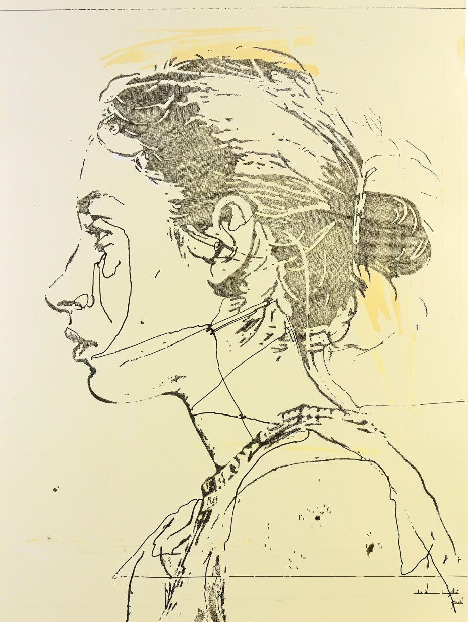 Raw Graphite Portrait Study Sketches - Image 4