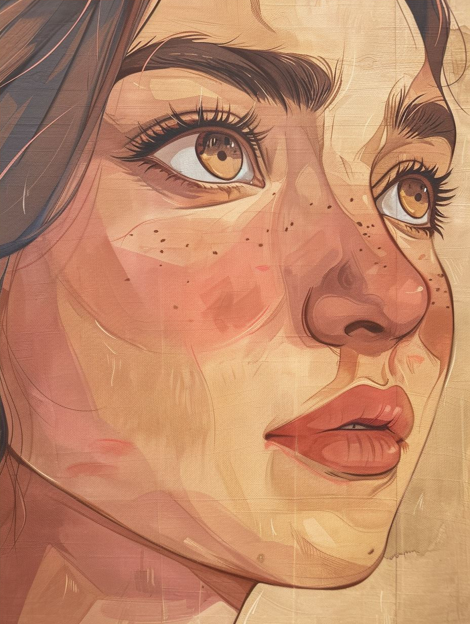 Ancient Parchment Ethereal Portrait - Image 4