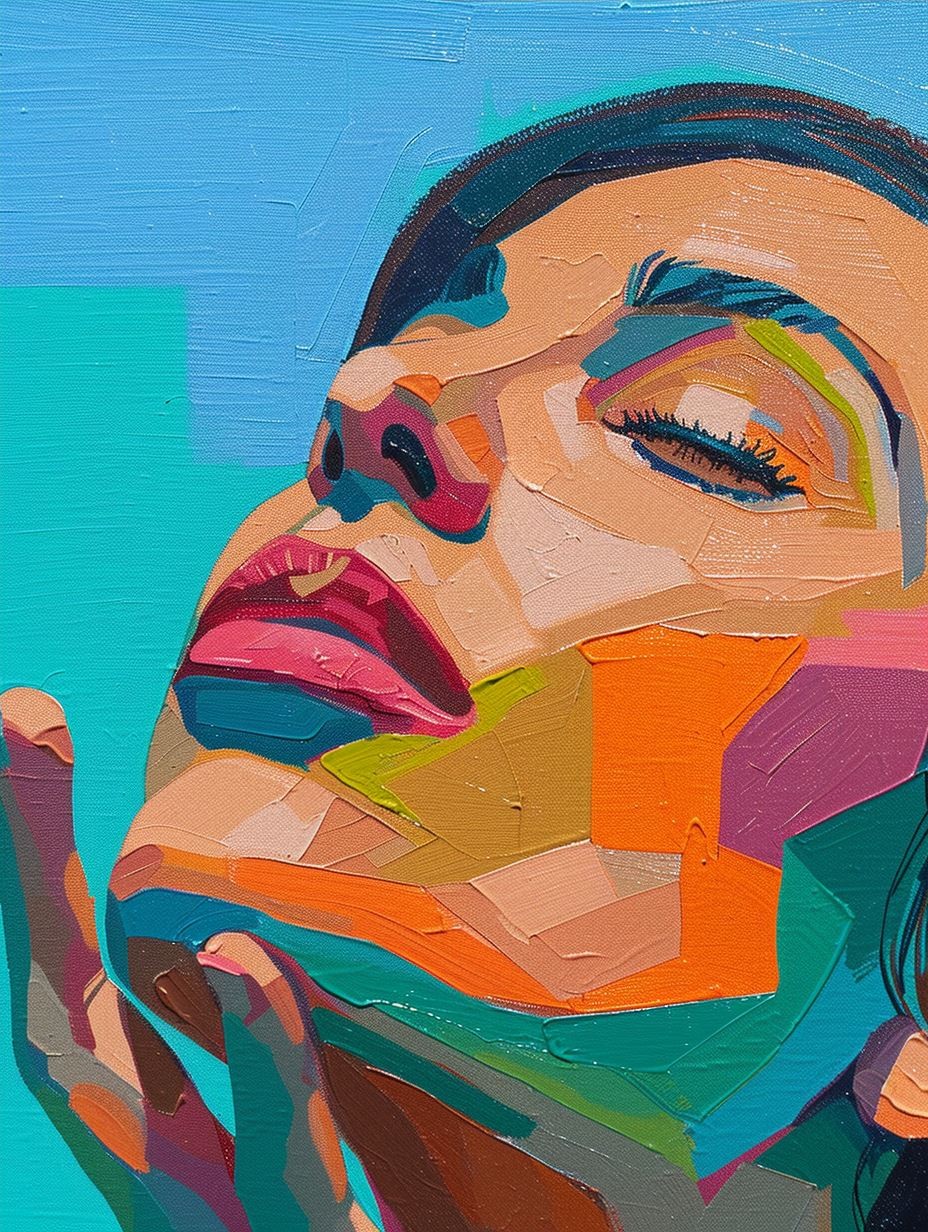 Prismatic Palette Portrait Study - Image 4