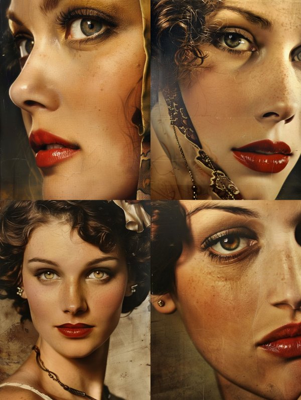 Vintage Elegance: A Study of Gaze