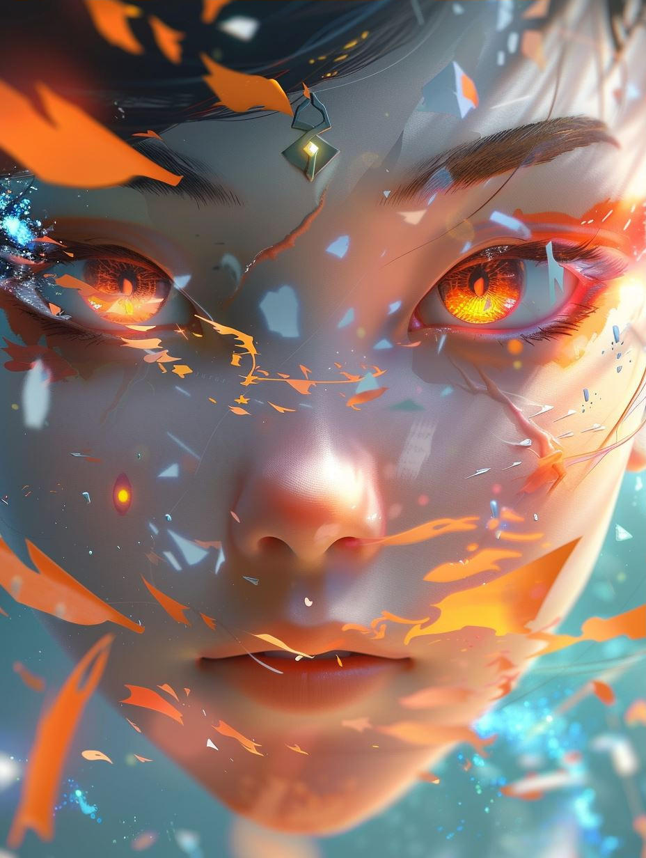 Shattered Glass Digital Portrait - Image 3