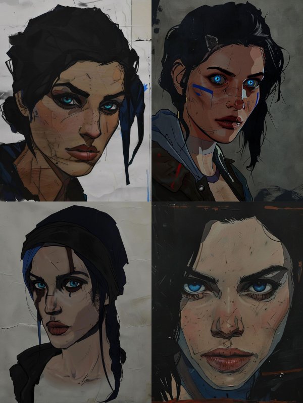 Moody Digital Portrait Study Series