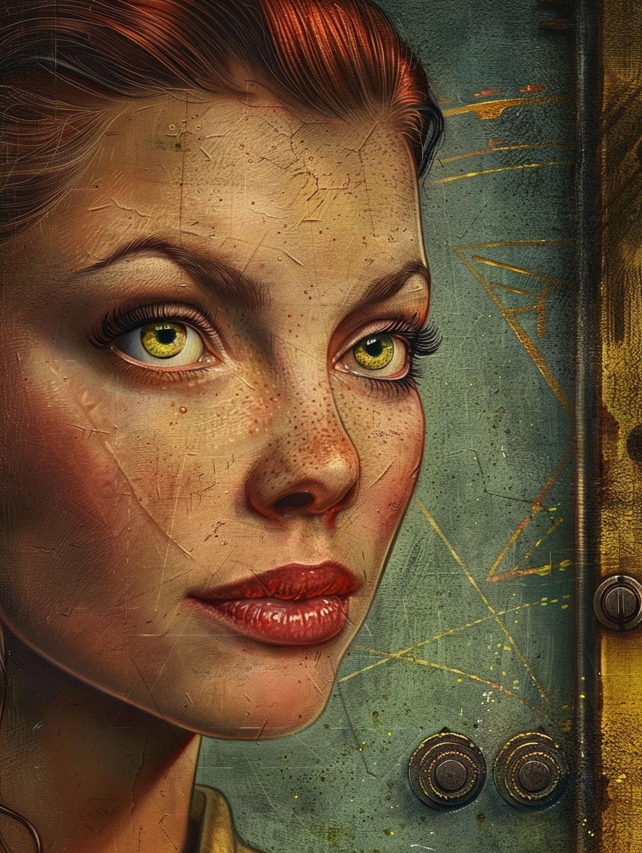 Rustic Steampunk Portrait of Freckles - Image 4