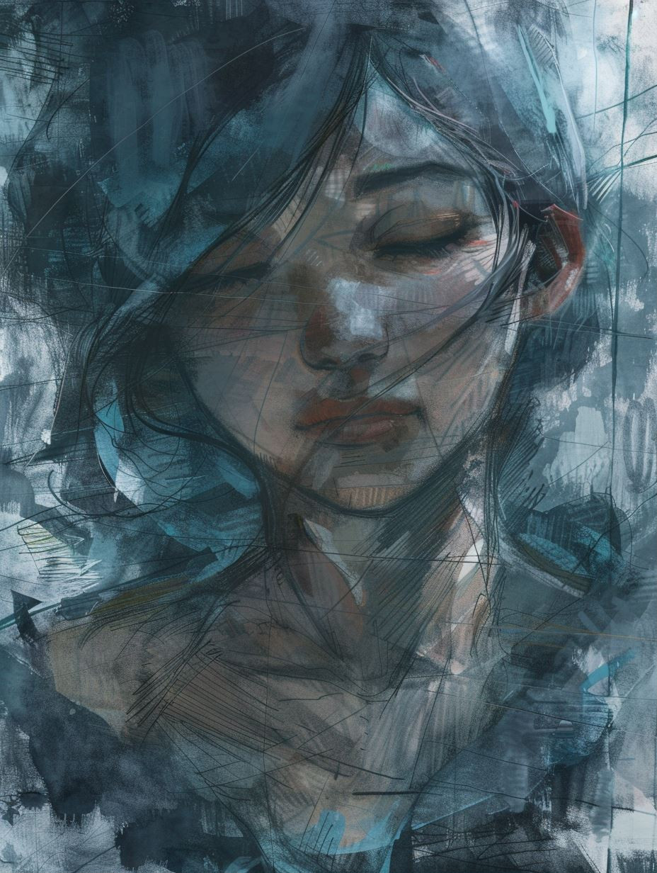 Melancholy Blue Ethereal Portraits - Image 1