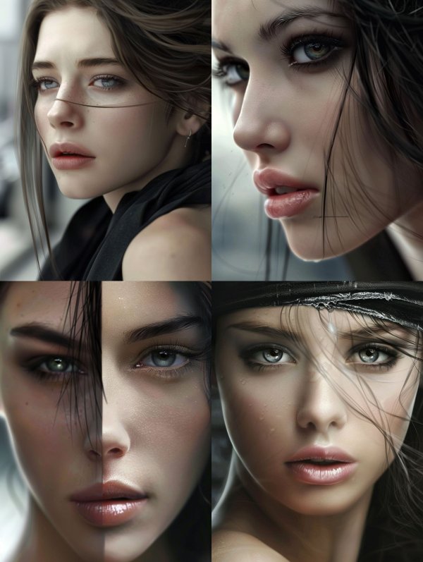 Ethereal Gazes: A Study in Beauty