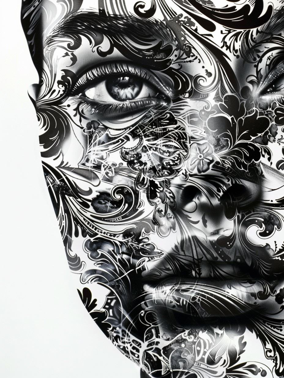 Intricate Monochrome Floral Portraits - Image 2
