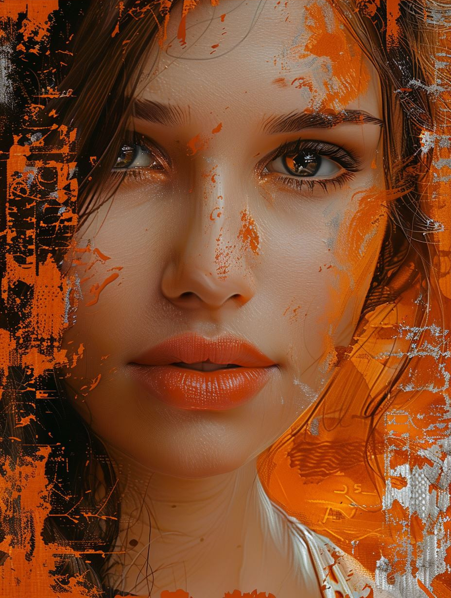 Amber Textures and Ethereal Gaze - Image 3