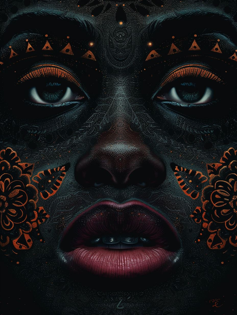 Neon Tribal Ethereal Portrait - Image 2