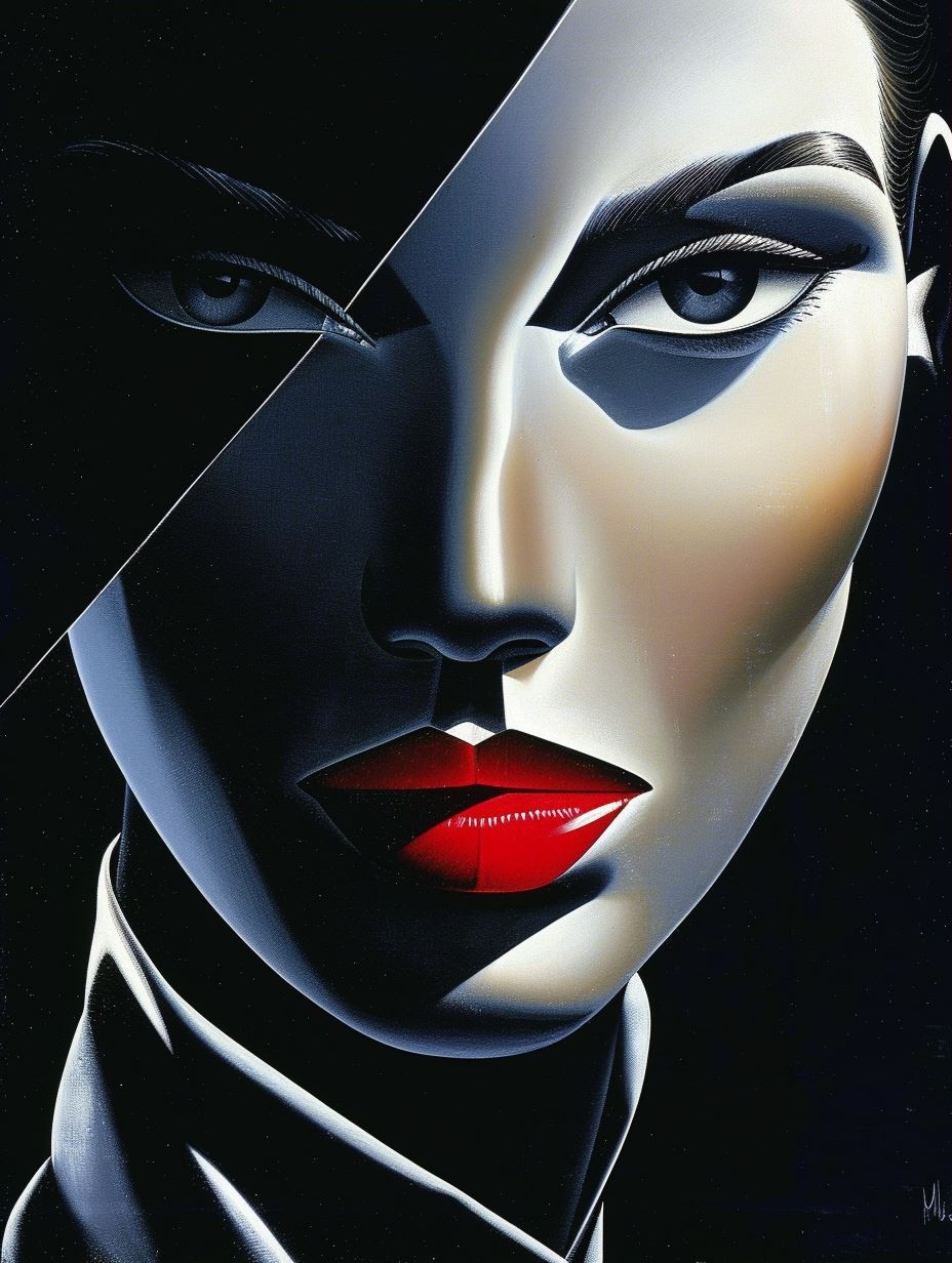 Noir Elegance in Crimson - Image 3
