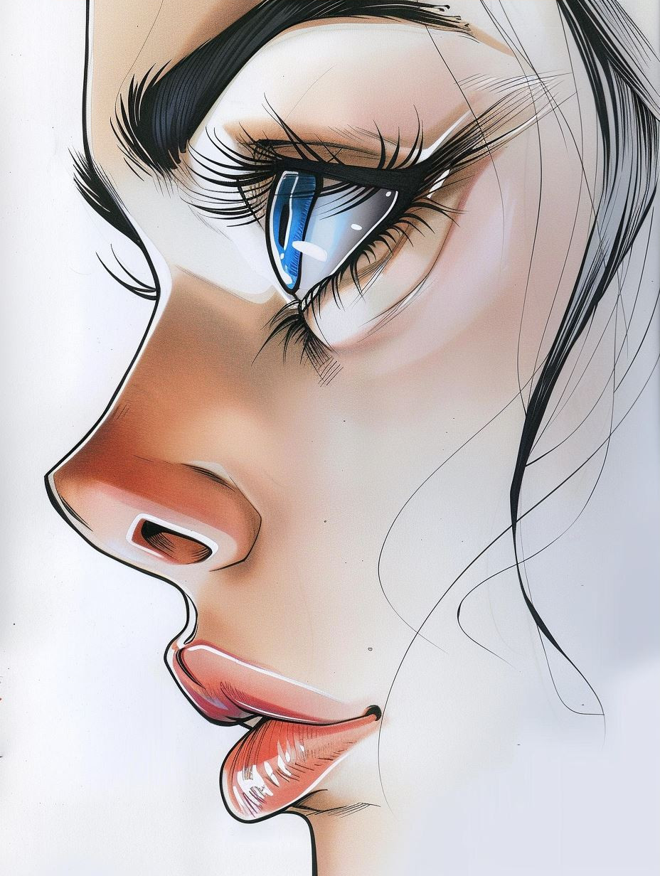 Ethereal Gaze Digital Portrait Study - Image 3