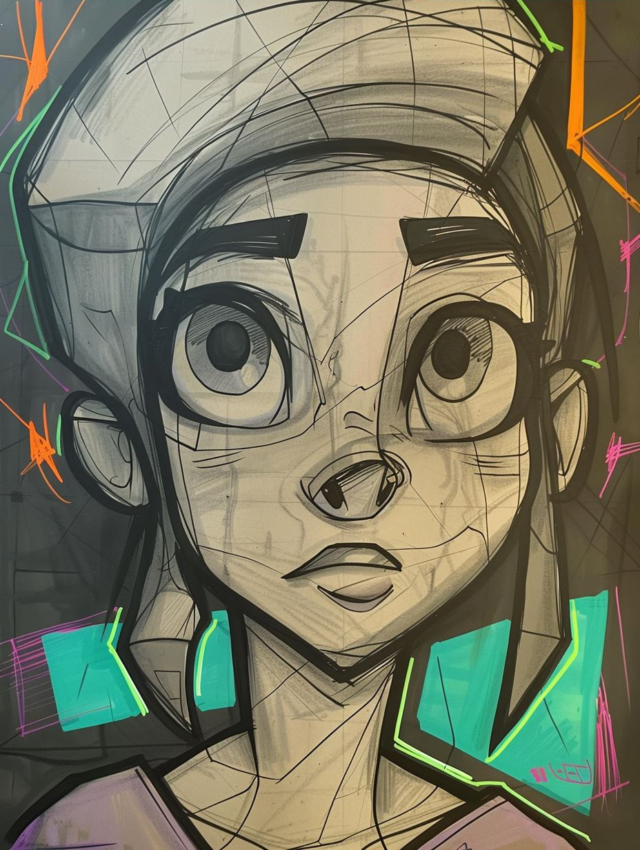 Neon Cyberpunk Portrait Studies - Image 4