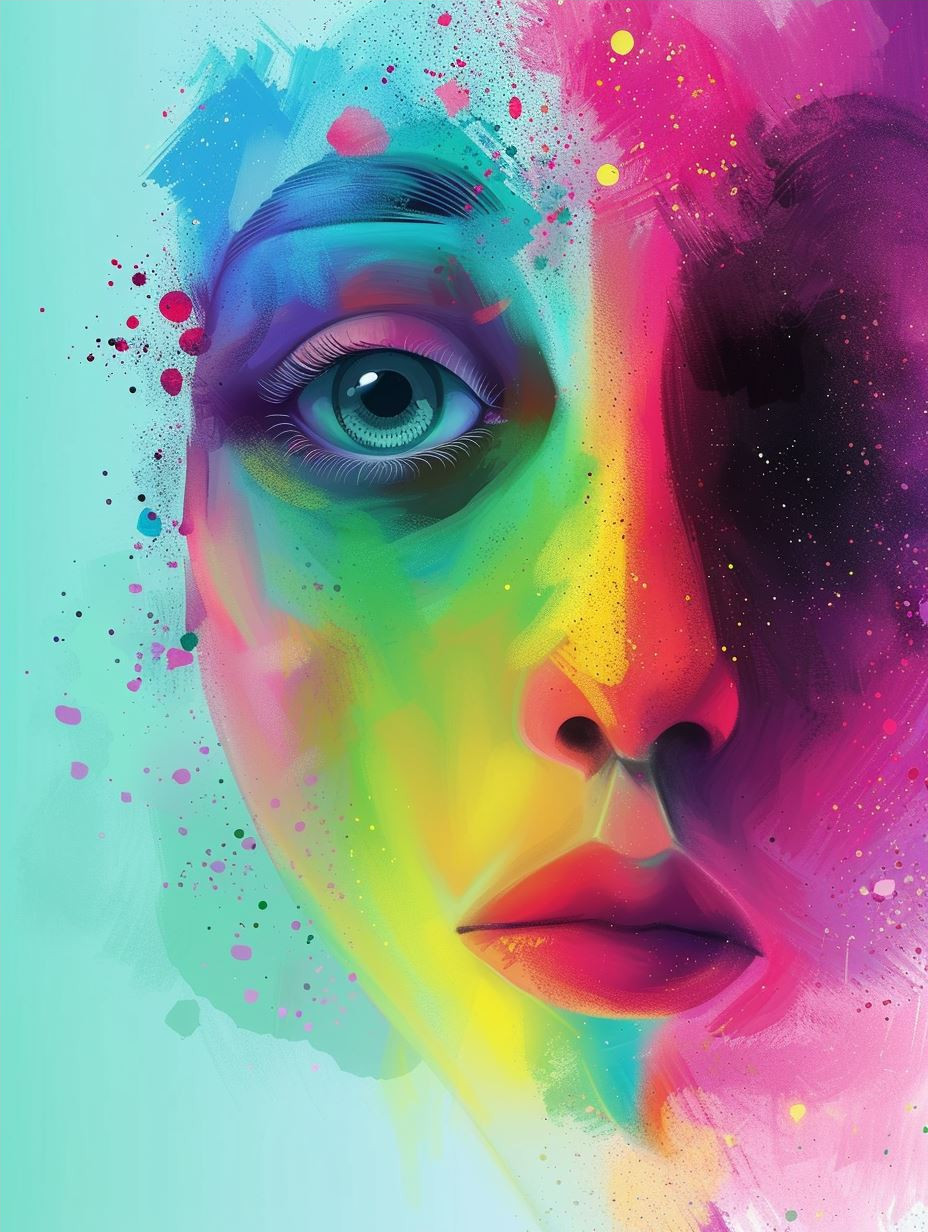 Chromatic Visions: Surreal Digital Portraits - Image 4