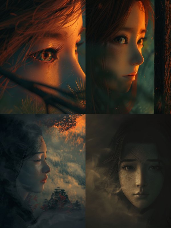 Ethereal Gazes of a Dreamy Digital Muse