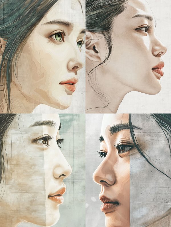 Four Perspectives of Ethereal Feminine Grace