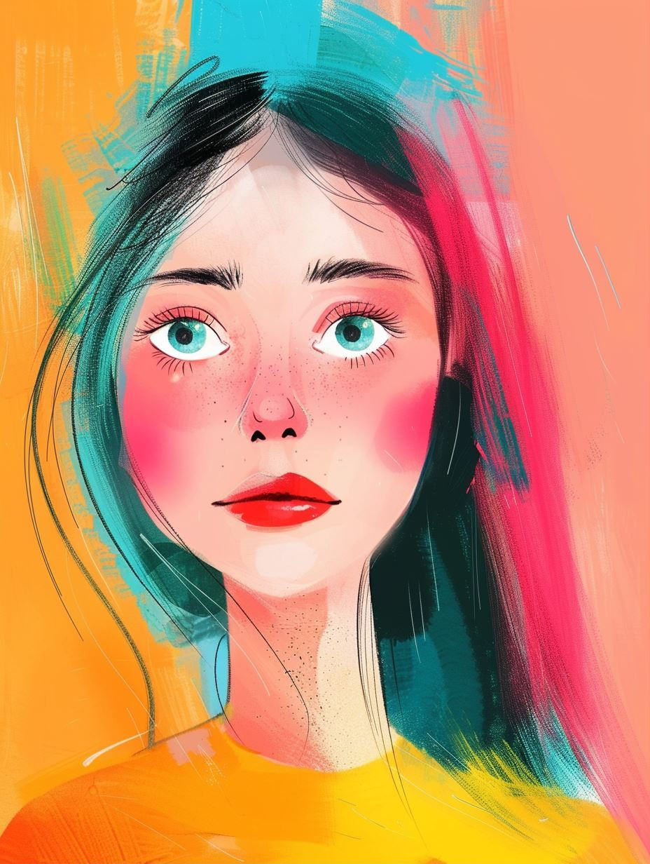 Vibrant Spectrum of Feminine Portraits - Image 1