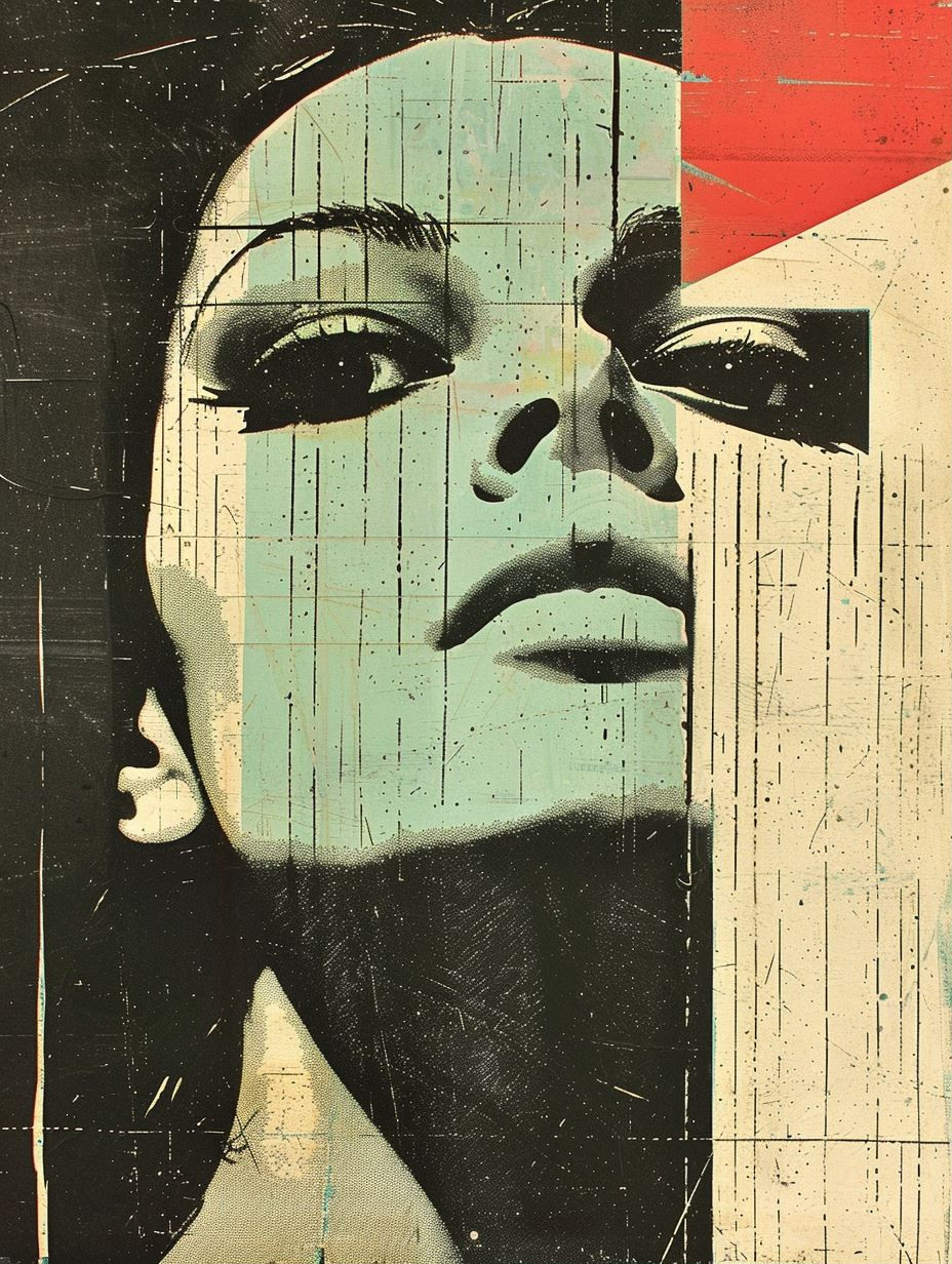 Fragmented Portraits in Modernist Hue - Image 1