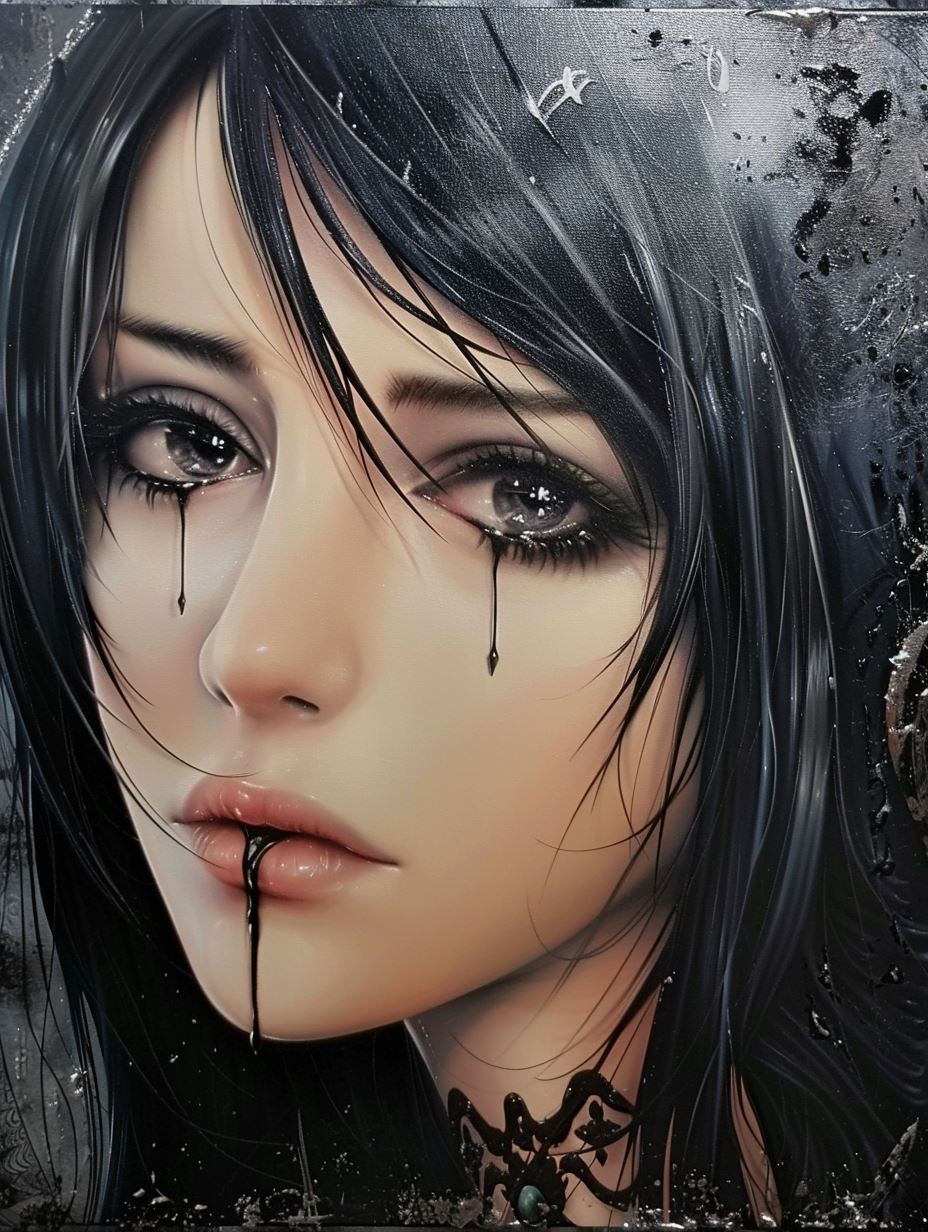 Ethereal Noir Portrait - Image 2