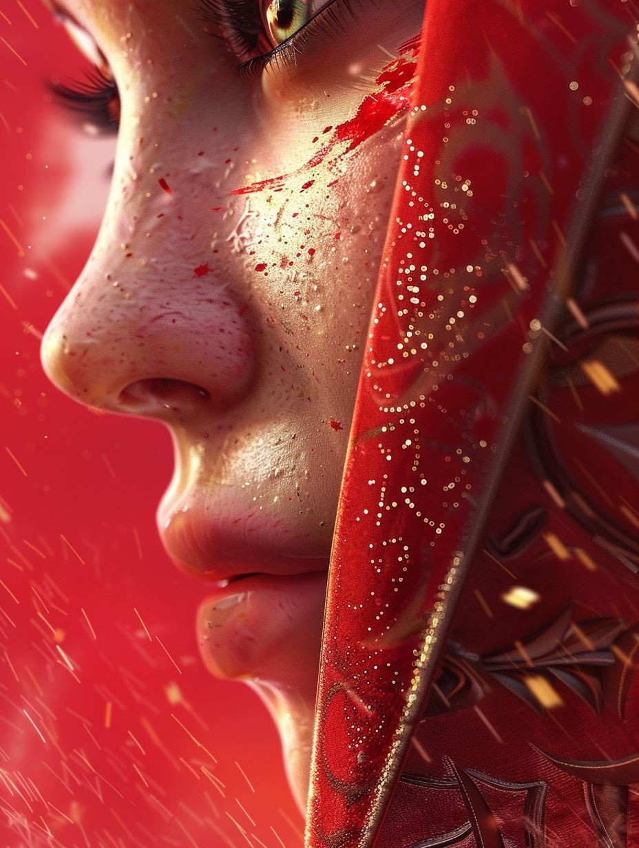 Gilded Ember Ethereal Portrait - Image 3