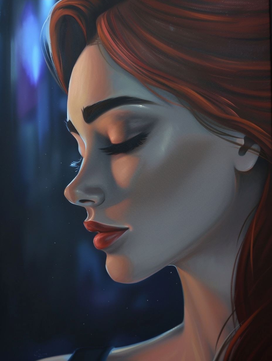 Celestial Gaze in Neon Twilight - Image 3