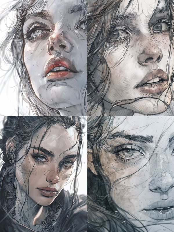 Ethereal Gaze: Digital Portrait Studies