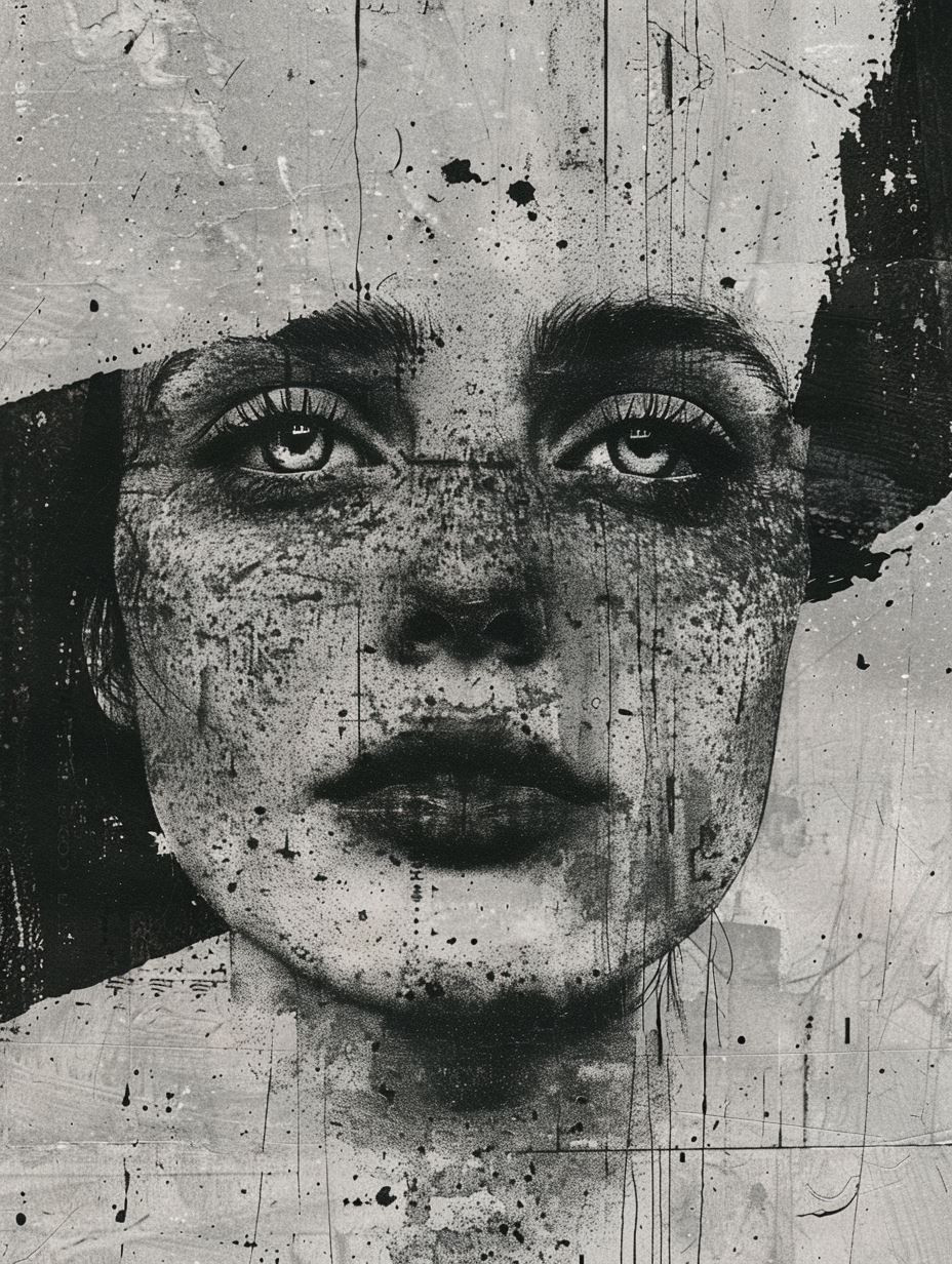 Haunting Monochrome Fragmented Portraits - Image 3