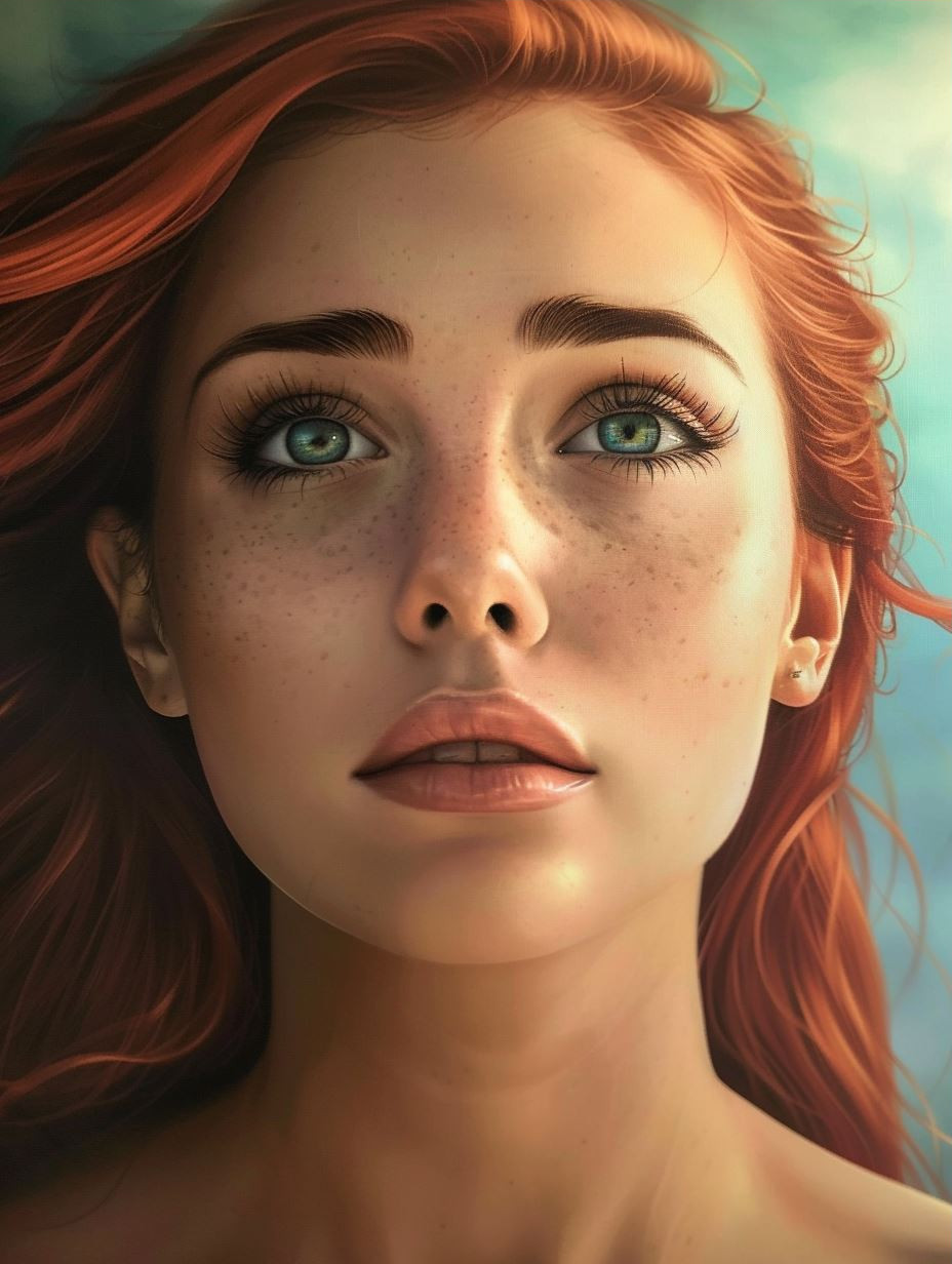 Ethereal Red-Haired Fantasy Portraits - Image 3