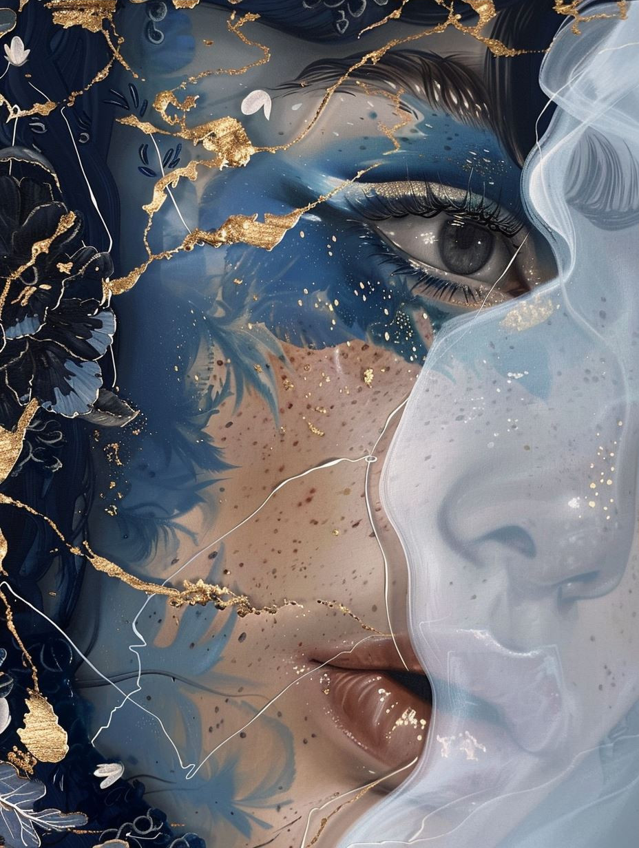 Fragmented Gilded Ethereal Portraits - Image 3