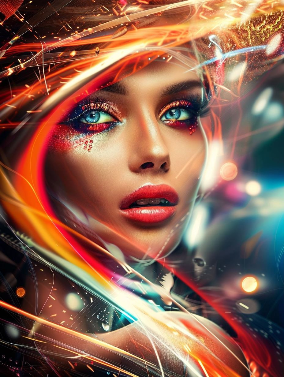 Neon Prism Ethereal Portraits - Image 3