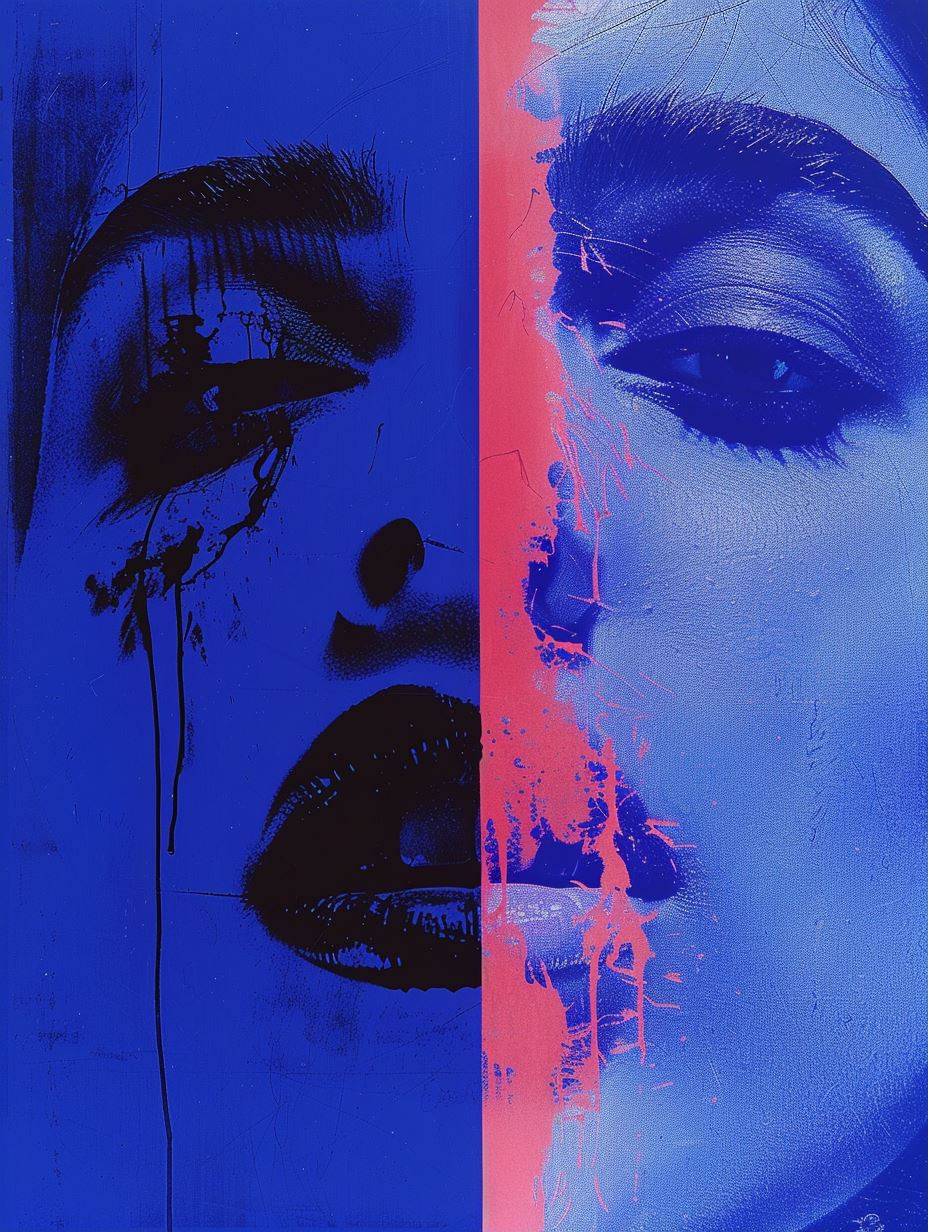 Neon Fragments of a Face - Image 1
