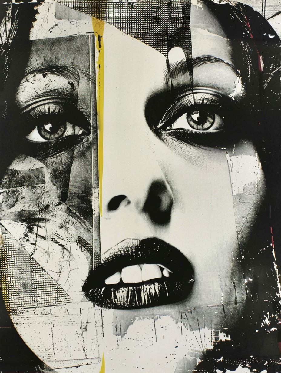 Fragmented Noir Portrait Study