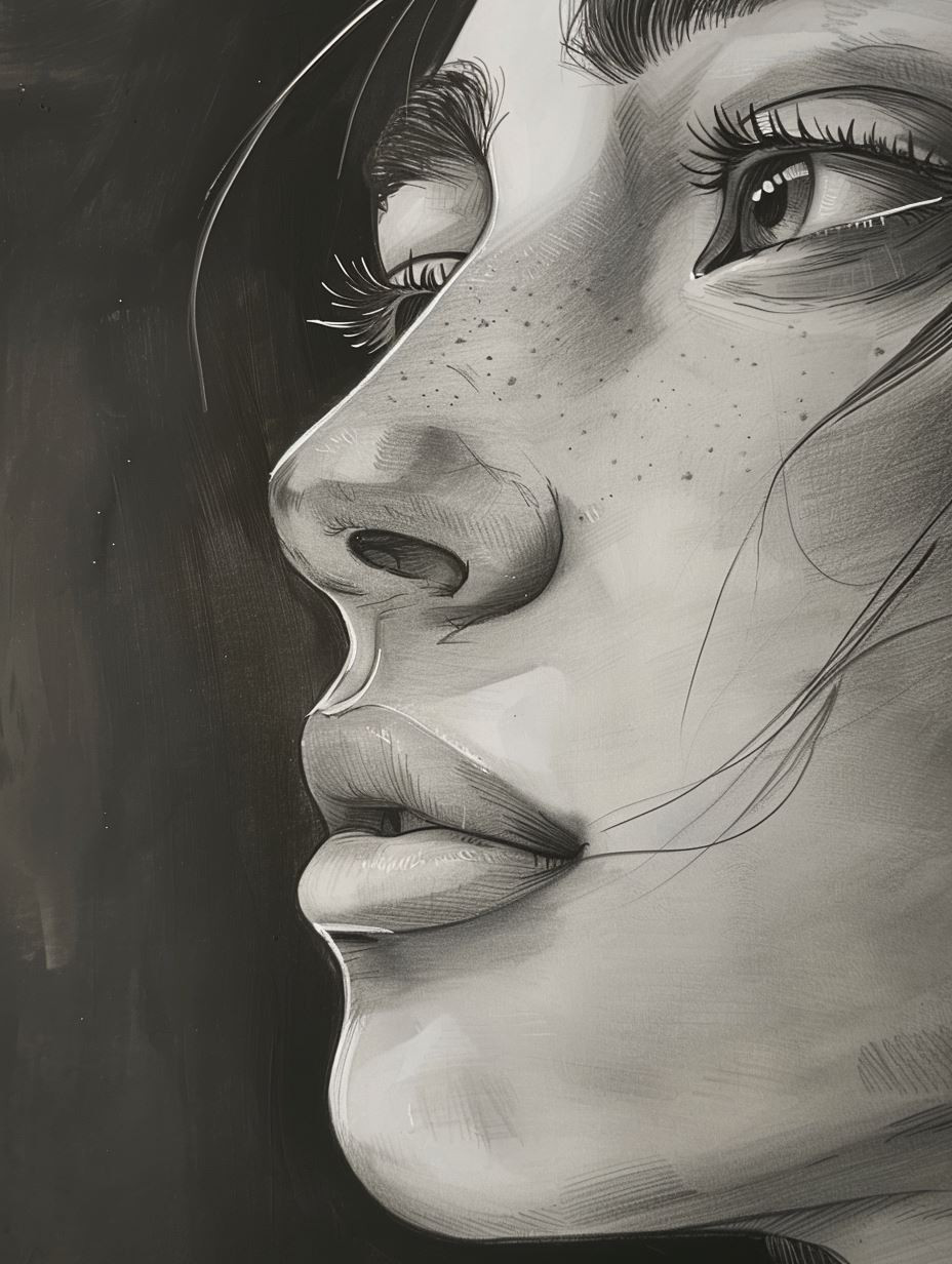 Ethereal Gazes in Charcoal - Image 1